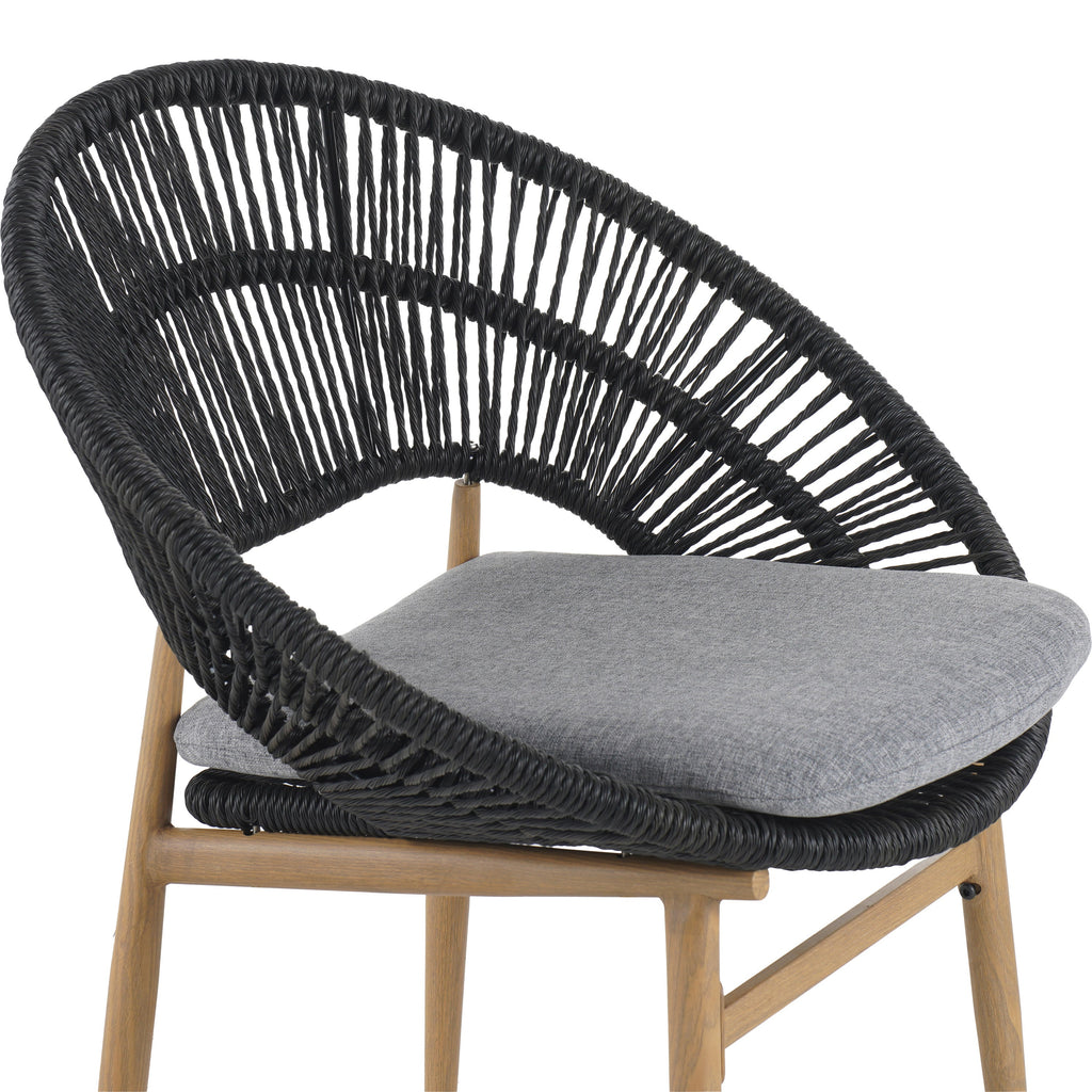 Cyril Outdoor Wicker Papasan Style Dining Chair, Set of 2