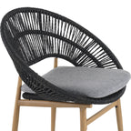 Cyril Outdoor Wicker Papasan Style Dining Chair, Set of 2
