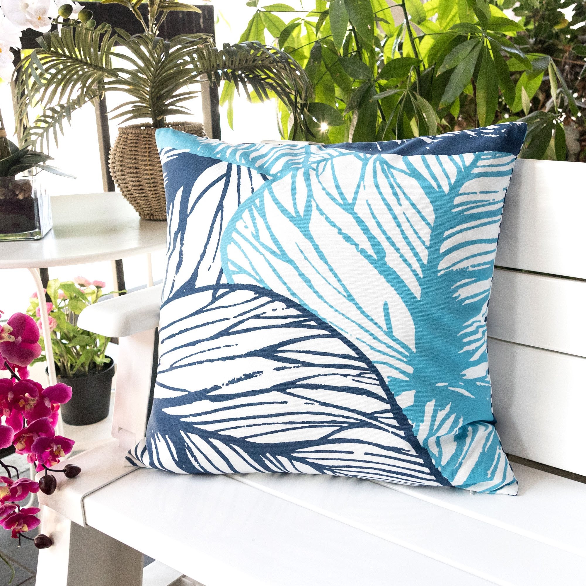 Leaf Vein Outdoor Pillow