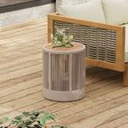 Outdoor Rope Chaise Lounge with Adjustable Backrest