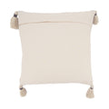 Color Band Fringed Outdoor Polyester Filled Throw Pillow