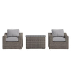 Laguna Sol Chic Rattan Wicker Fully Assembled 2-Person Seating Set