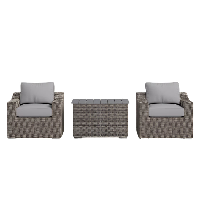 Laguna Sol Chic Rattan Wicker Fully Assembled 2-Person Seating Set