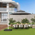 Round Cantilever Umbrella with Center Pole, Base Not Included