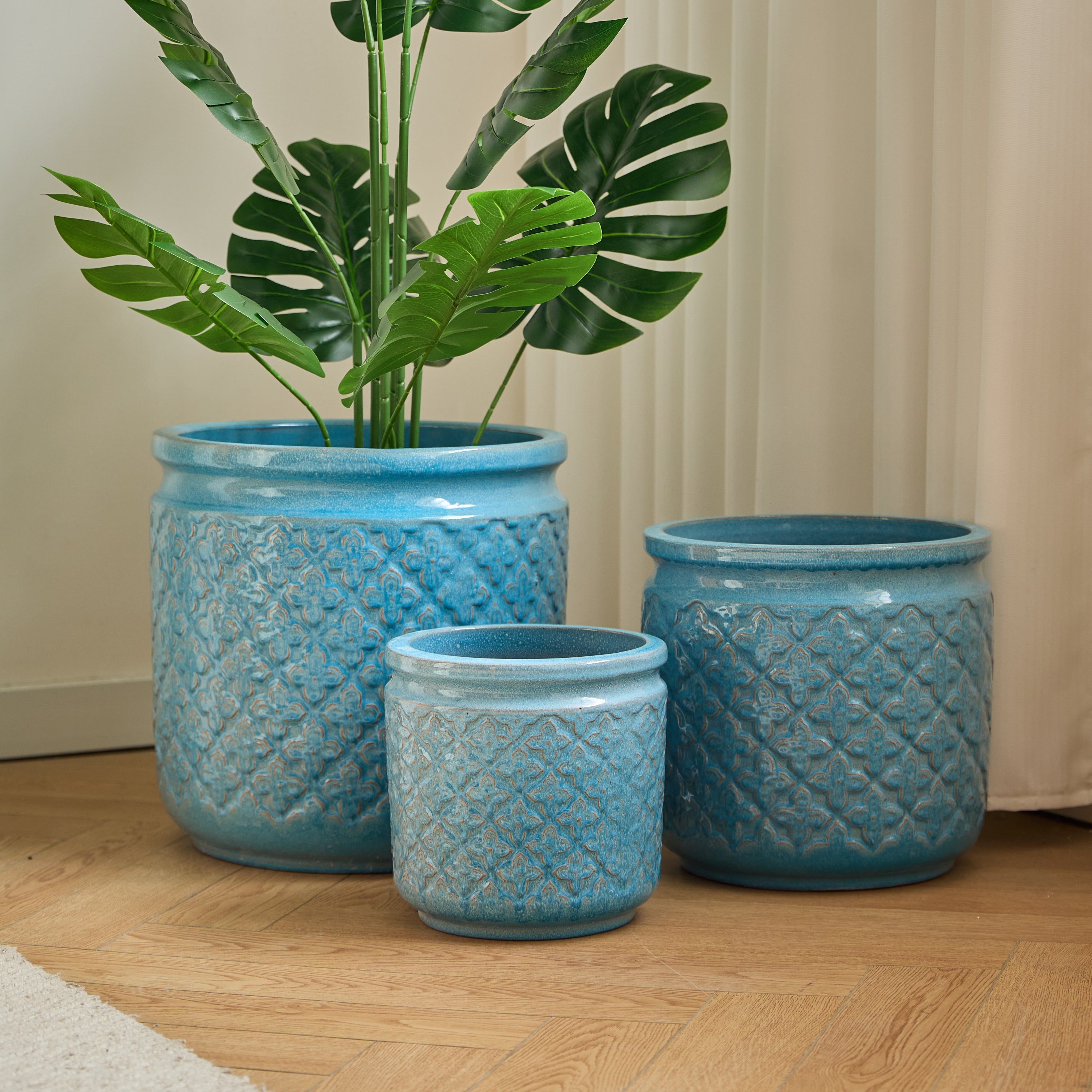 Rian Handmade Ceramic Flower Pot, Set of 3