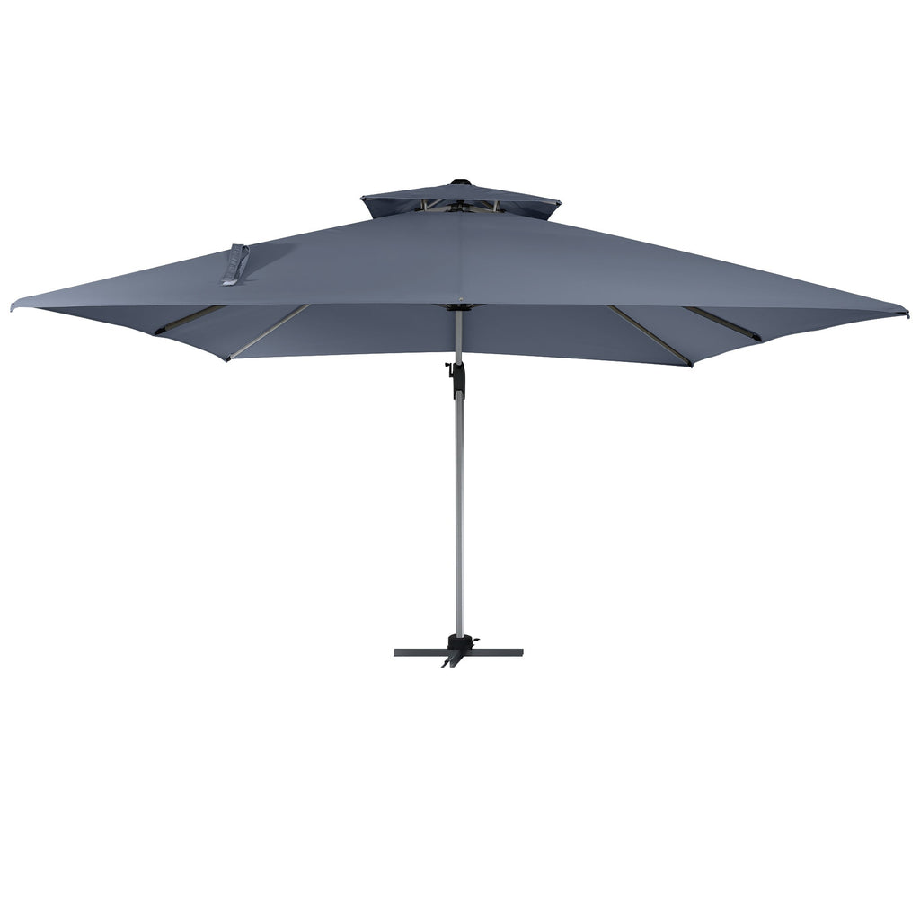 11' Outdoor Square Double Top Patio Umbrella, Base Not Included