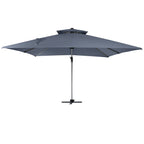11' Outdoor Square Double Top Patio Umbrella, Base Not Included