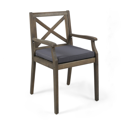 Perla Outdoor Dining Chairs with Cushions, Set of 2