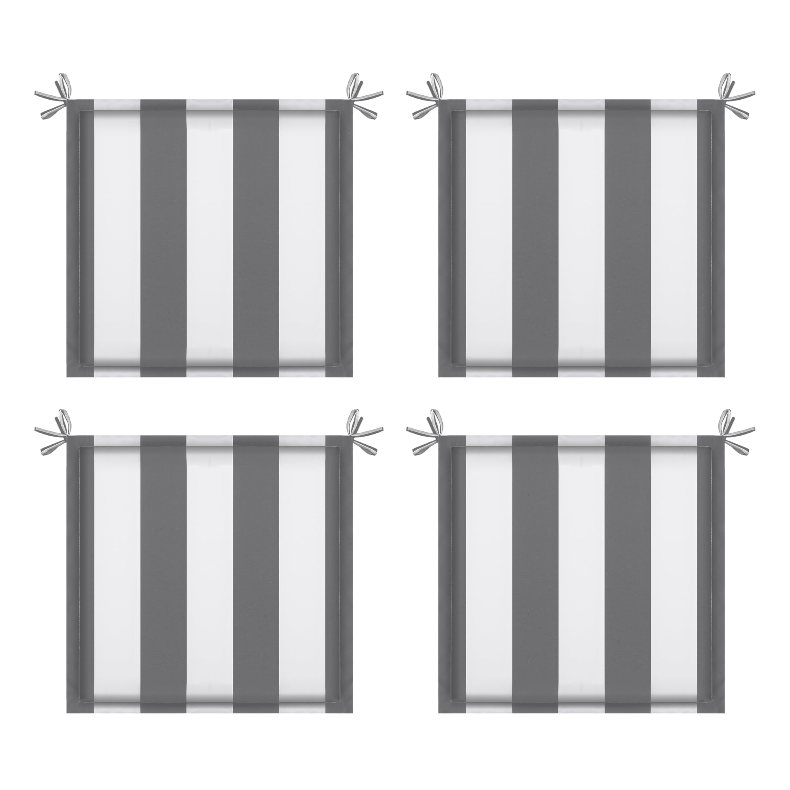 Conjure 4-Piece 15x15" Outdoor Fabric Seat Cushion with Ties