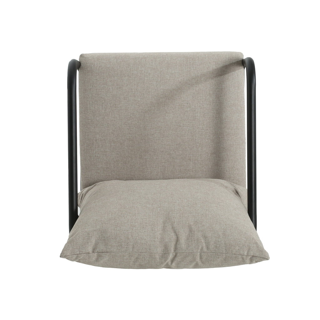 Outdoor Club Chair with Aluminum Frame, Padded Seat and back Cushions, Set of 2