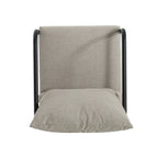 Outdoor Club Chair with Aluminum Frame, Padded Seat and back Cushions, Set of 2