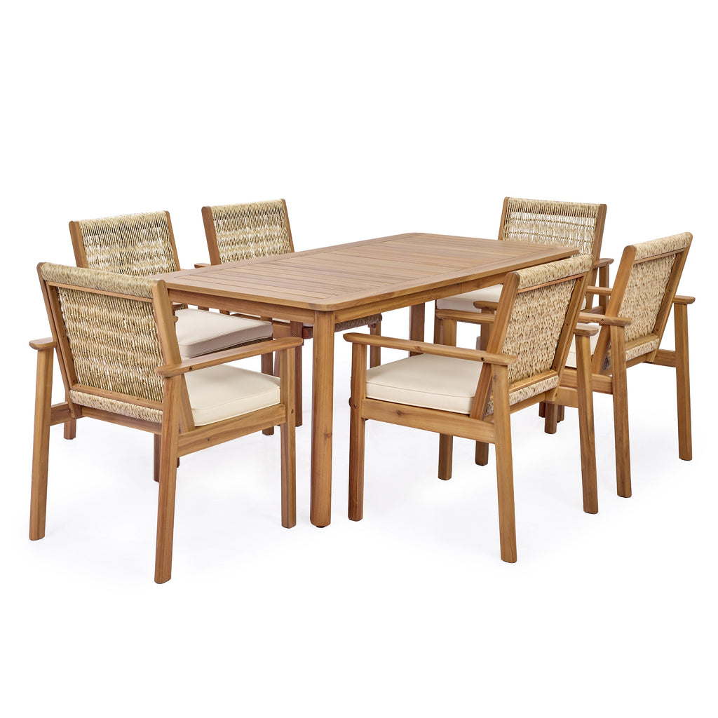 Miles Acacia Outdoor Dining Table, 68.9"