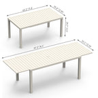 Extendable Aluminum Outdoor Dining Table - 97.2'L