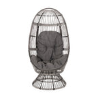 Lazulite Outdoor Egg Chair with Water-Resistant Cushion and Swivel Function