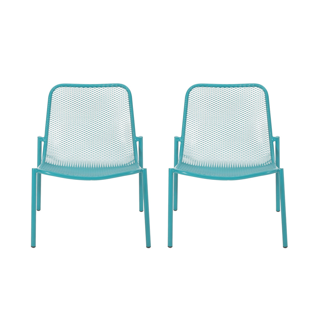 Kincaid Stackable Iron Chairs, Set of 2