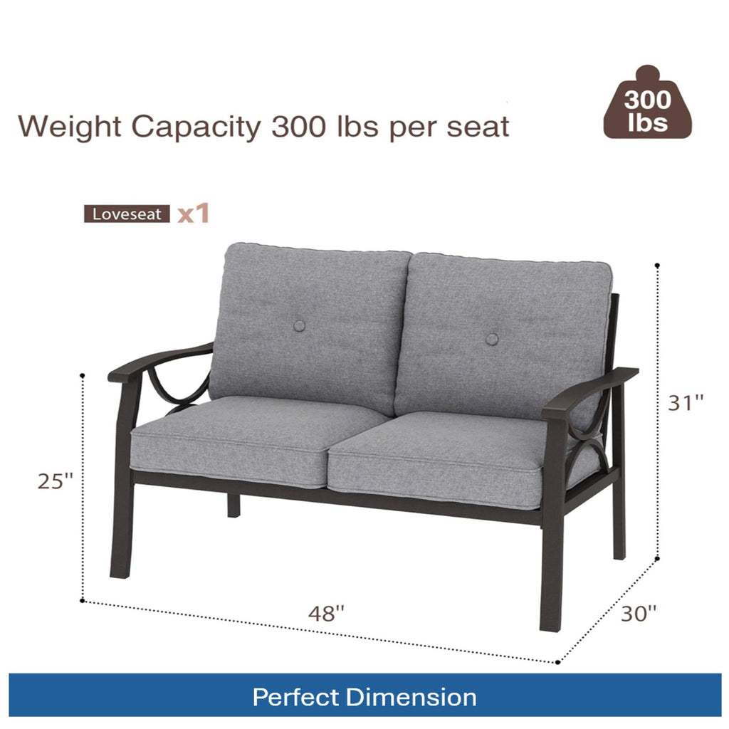 Marisol 48" All-Weather Metal Loveseat