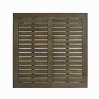Perla Outdoor Rustic Coffee Table with Slat Design