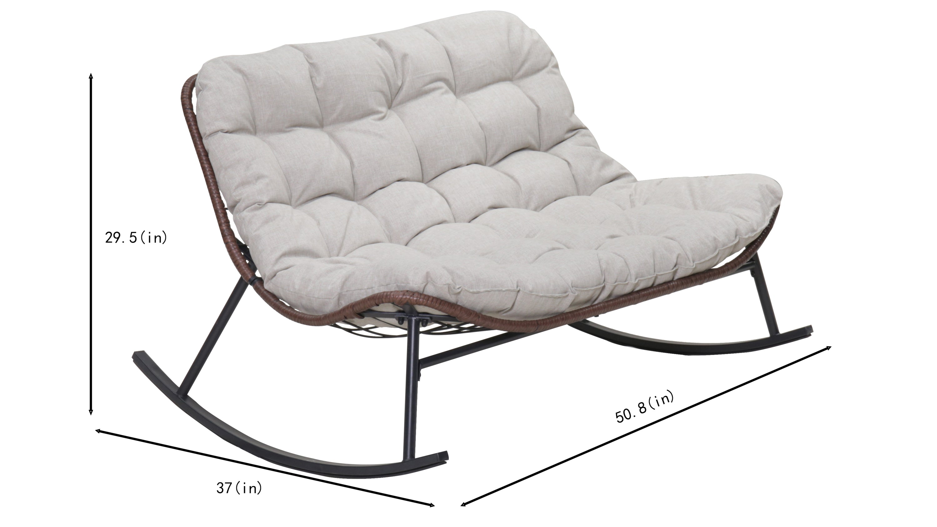 Maristella Outdoor Wicker Loveseat with Cushion