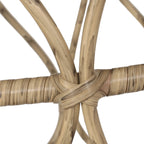 Cultured Outdoor Side Table with Wicker Weave Top and Looped Design