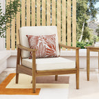 Ellsworth Outdoor Acacia Wood Club Chair