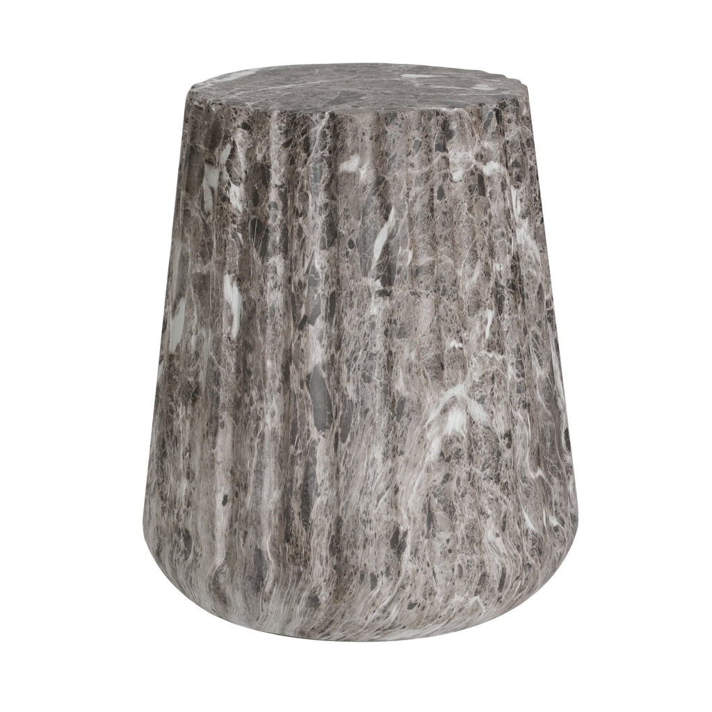 Outdoor Cleme Carved Side Table