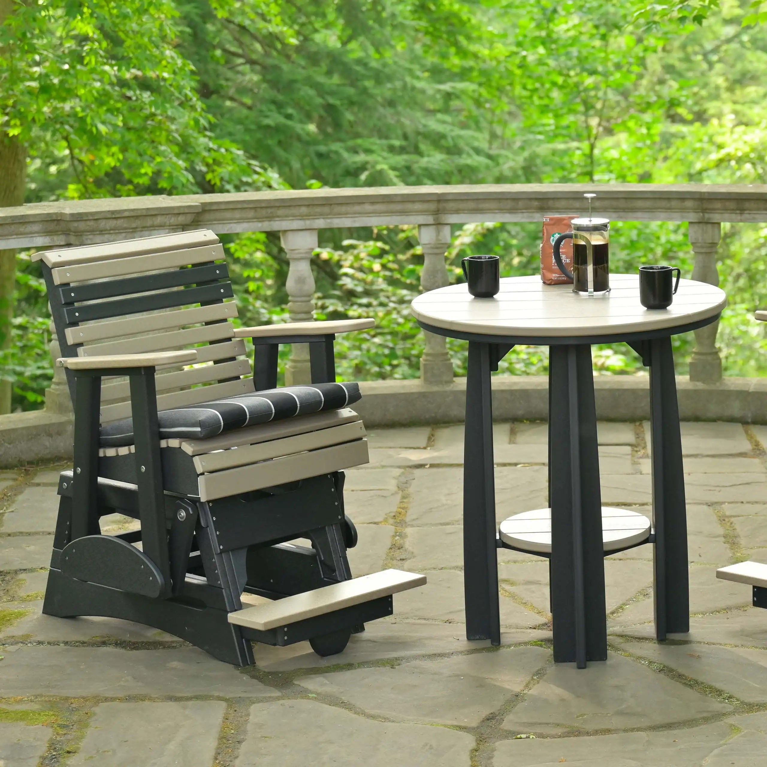 2' Plain Balcony Glider Chair from LuxCraft