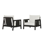 Khali Outdoor Club Chair with Acacia Wood Frame