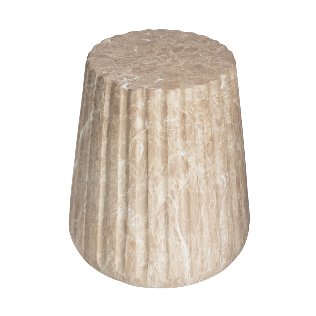 Outdoor Cleme Carved Side Table