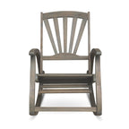 Outdoor Acacia Wood Rocking Chair with Retractable Foot Rest