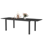 Extendable Aluminum Outdoor Dining Table - 97.2'L