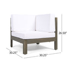 5-Piece Outdoor Sectional with V Shape and Slat Panel Design