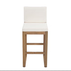 Seacliff Outdoor Acacia Wood Barstools, Set of 2