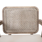 Outdoor Club Chair with Weaving Pattern Back and Deep Seat Cushion, Set of 2