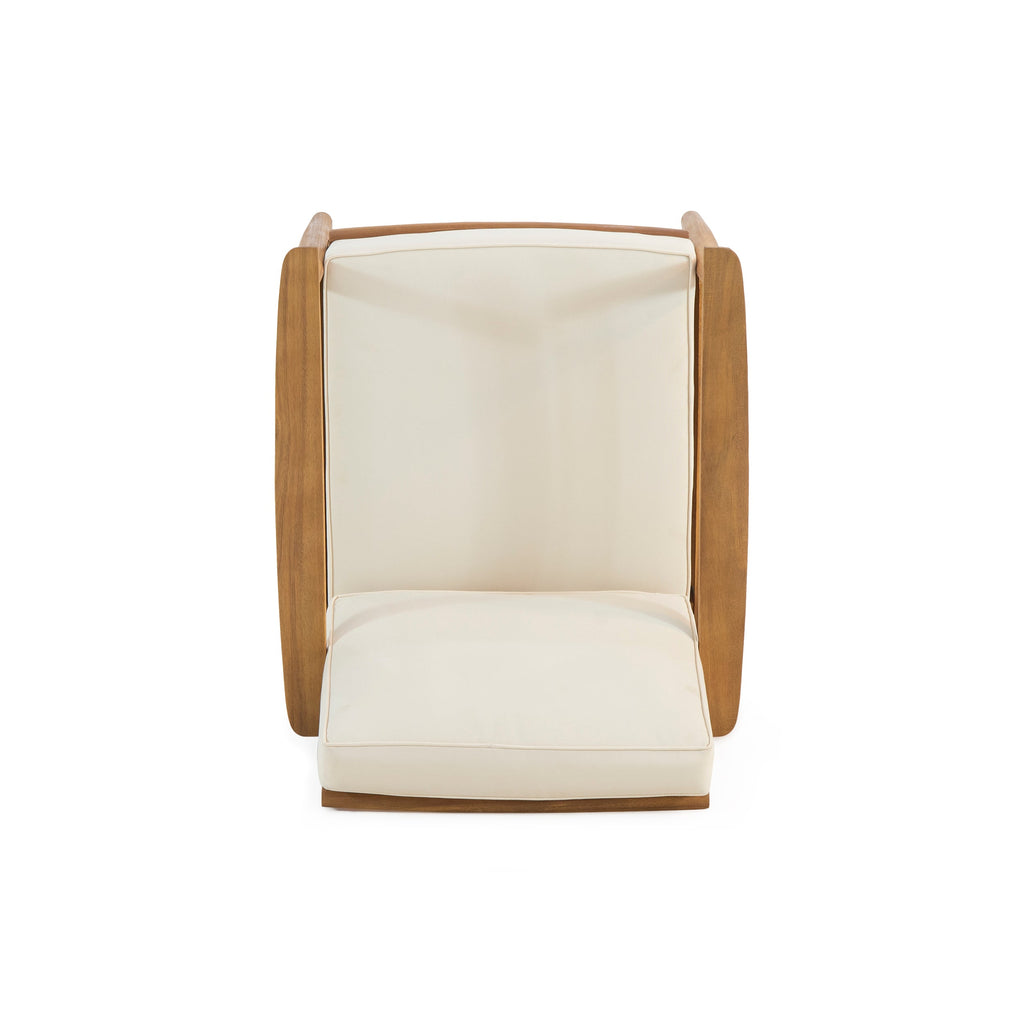 Ellsworth Outdoor Acacia Wood Club Chair