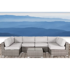 Fully Assembled Wicker Patio Sofa Set for 4 with Cushions Convenient Outdoor Seating Group