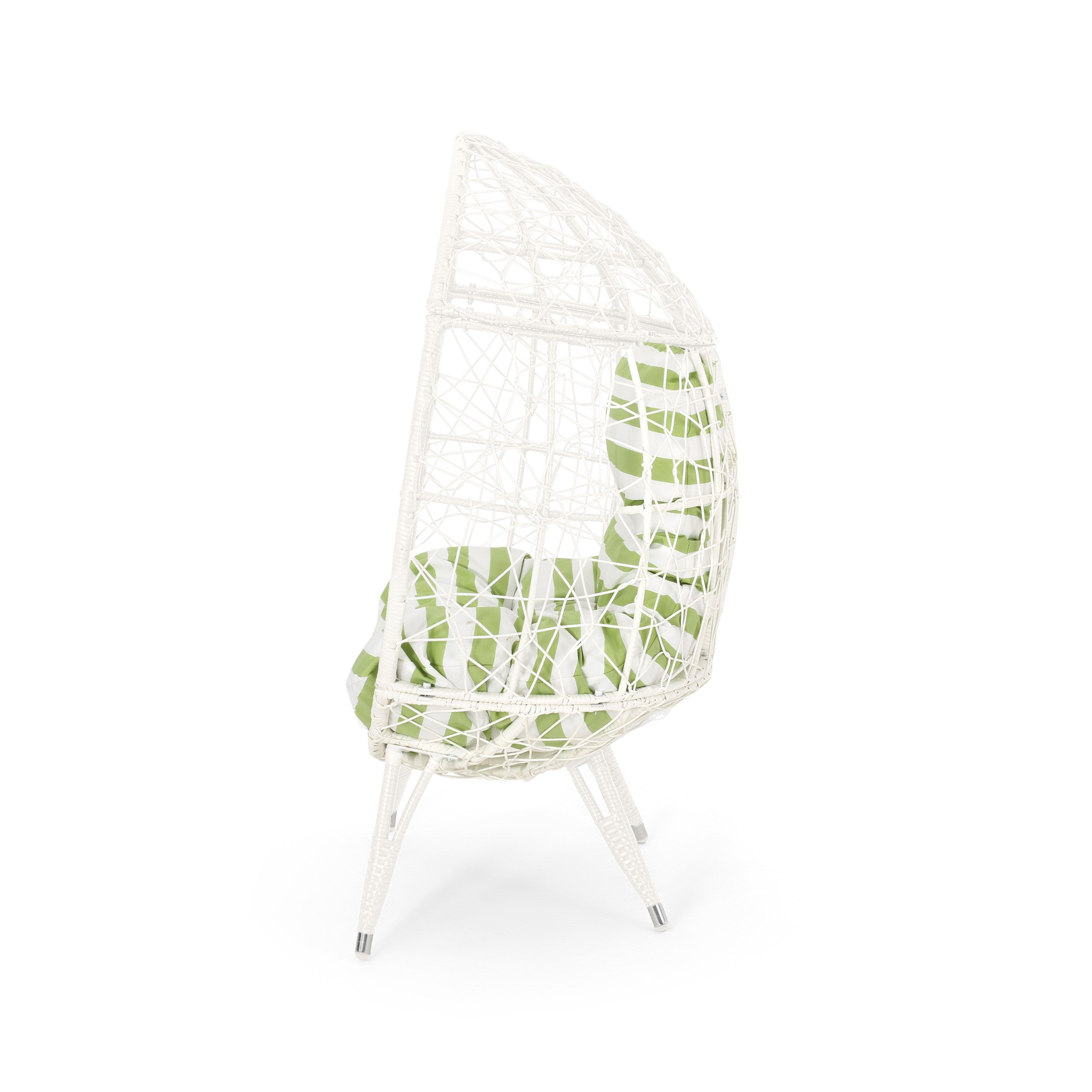 Outdoor Chair with Teardrop Shape and Mesh Design