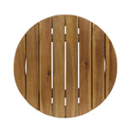 Rhythmus 3-Piece Outdoor Chat Set with 2 Curved Chairs Design and Slatted Table Top