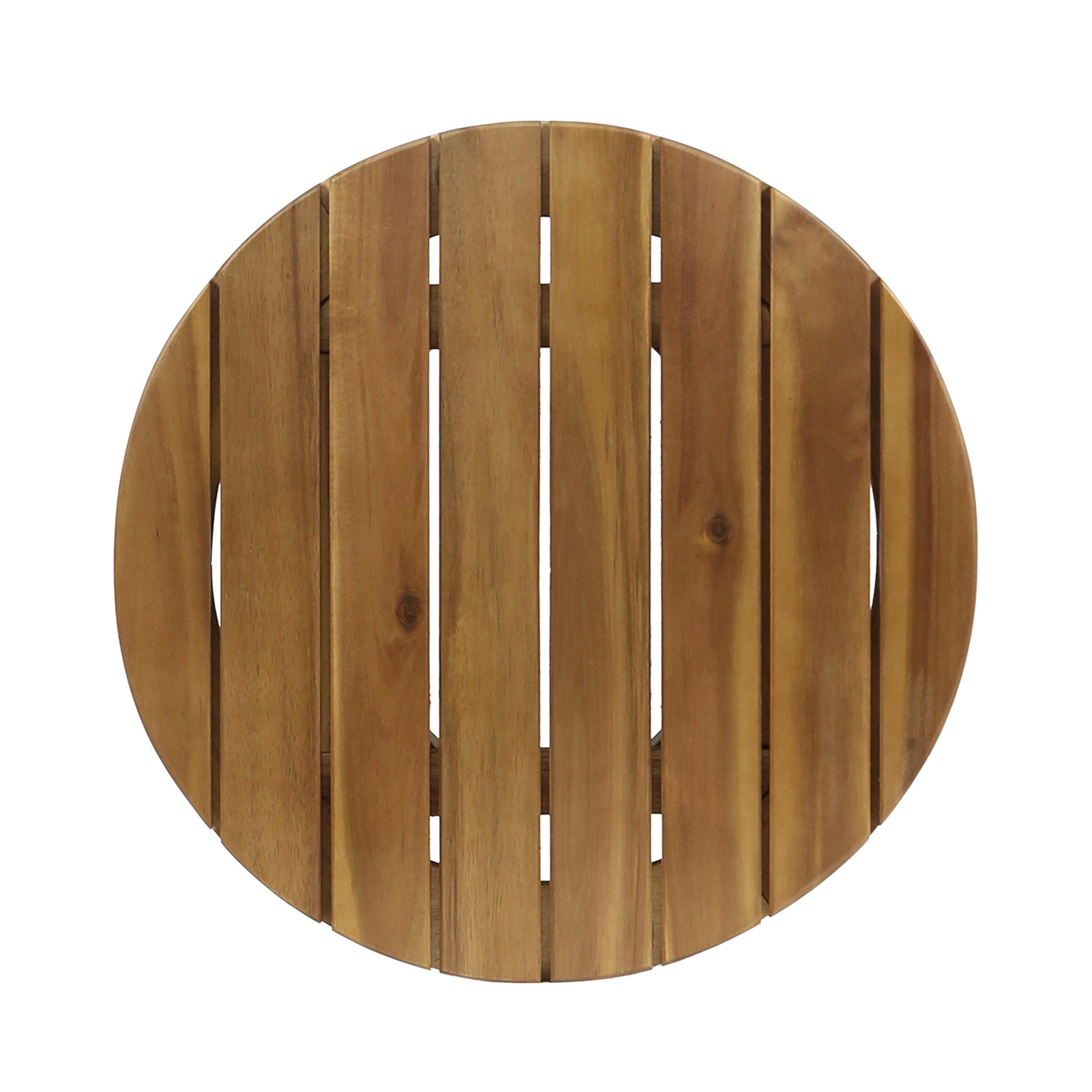 Rhythmus 3-Piece Outdoor Chat Set with 2 Curved Chairs Design and Slatted Table Top