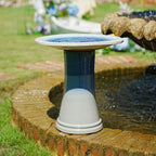 17'' Blue Ombre Ceramic Bird Bath