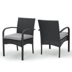 Cordoba Outdoor Wicker Dining Chairs, Set of 2