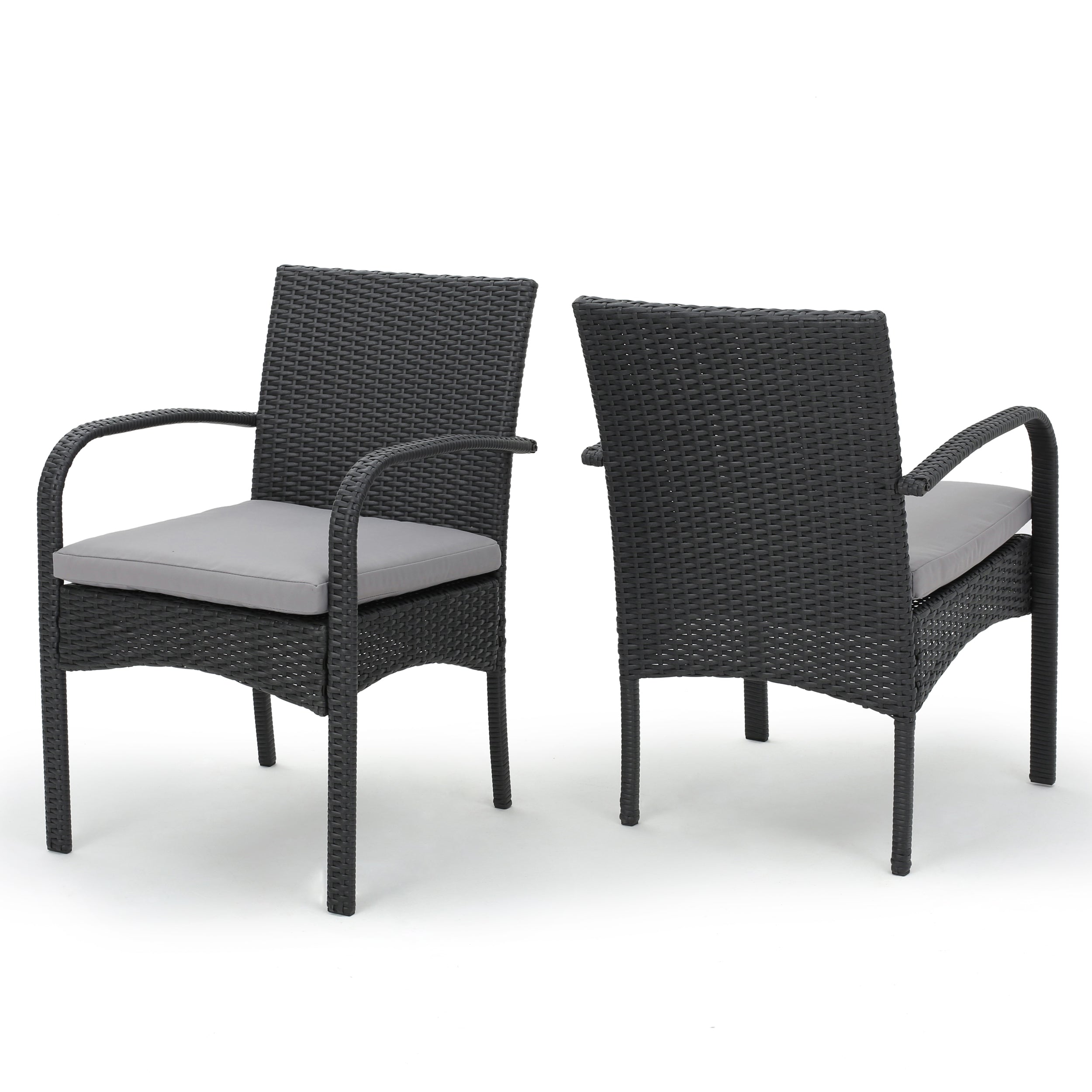 Cordoba Outdoor Wicker Dining Chairs, Set of 2