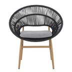 Cyril Outdoor Wicker Papasan Style Dining Chair, Set of 2