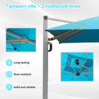 9' Aluminum Cantilever Tilt Patio Umbrella with Center Pole, Base Not Included