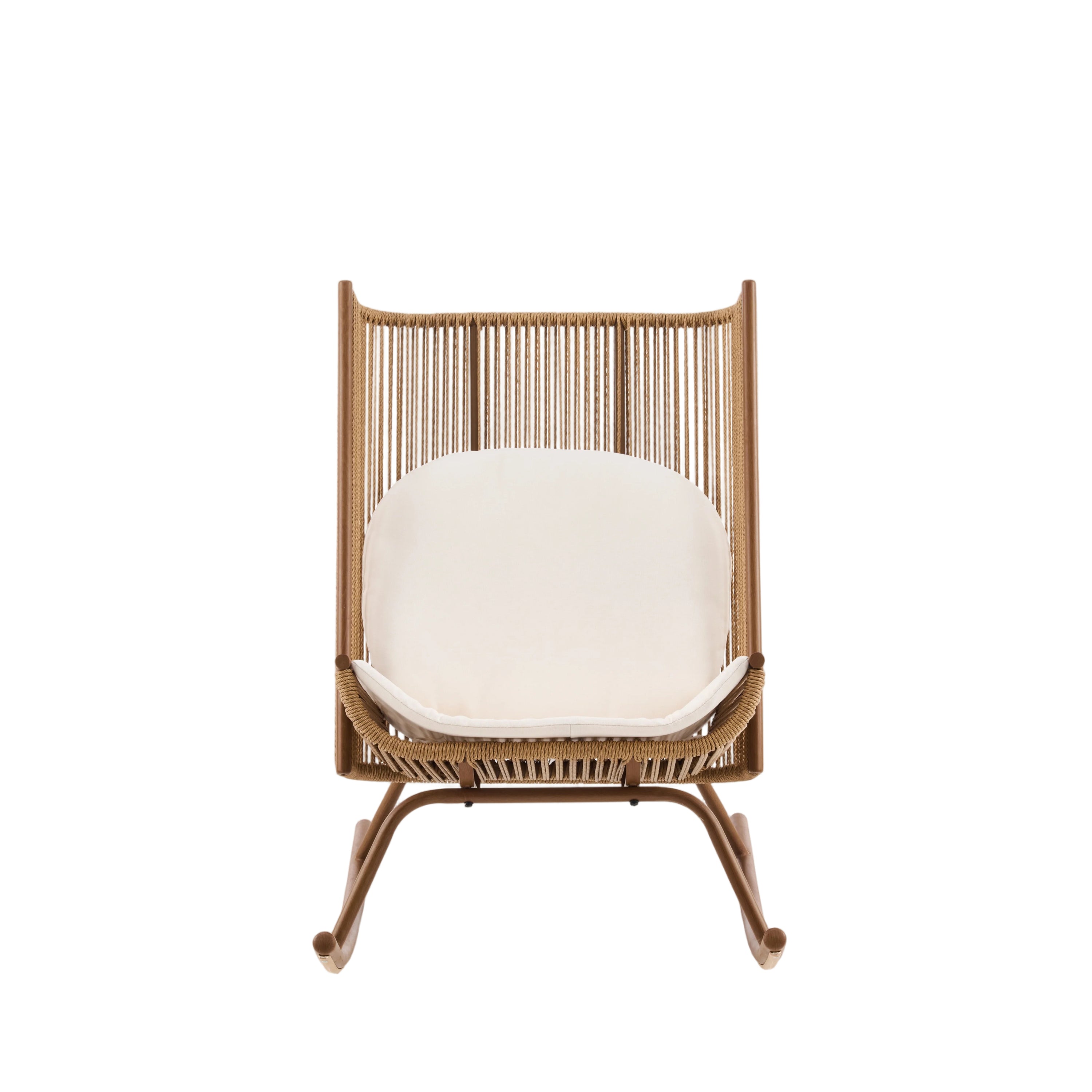 High Square Back Modern Outdoor Rocking Chair