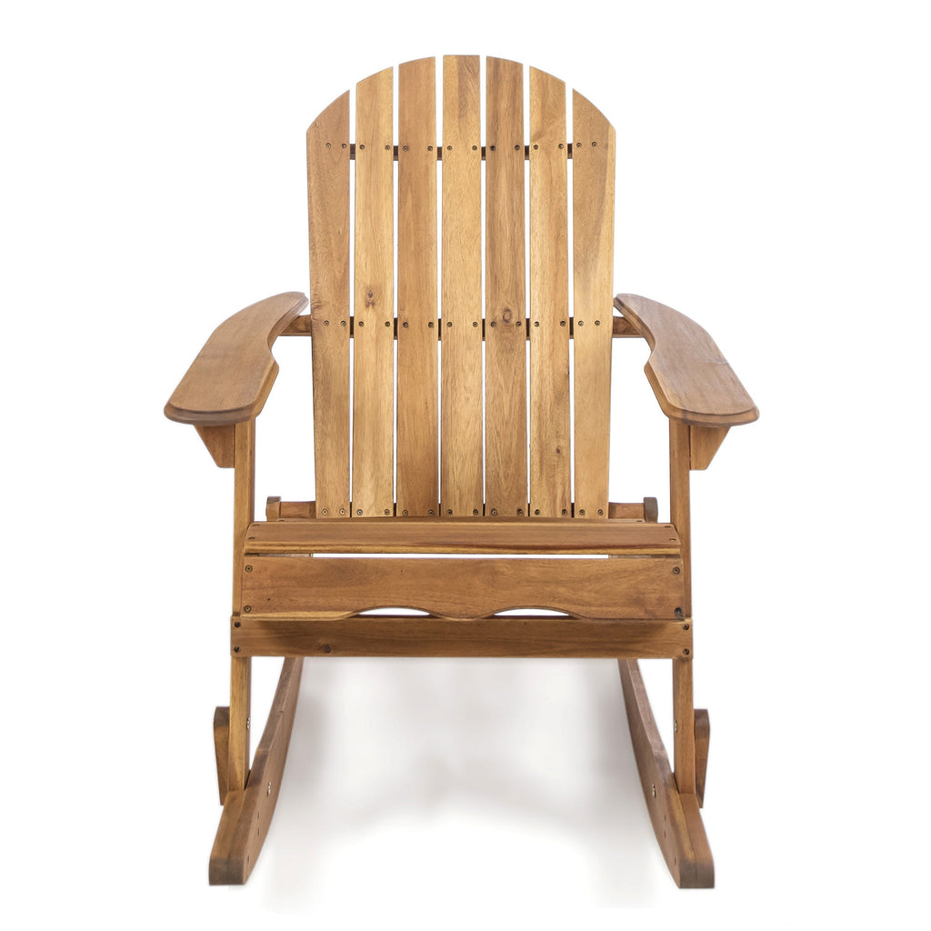 Echoes Outdoor Acacia Wood Adirondack Rocking Chair