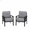 Marisol All-Weather Metal Armchairs, Set of 2