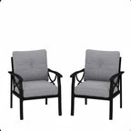 Marisol All-Weather Metal Armchairs, Set of 2