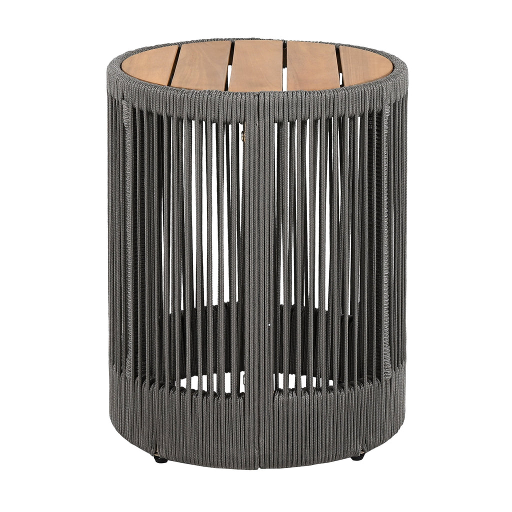 Sundara Outdoor Coffee & Side Table Set with Woven Rope Design