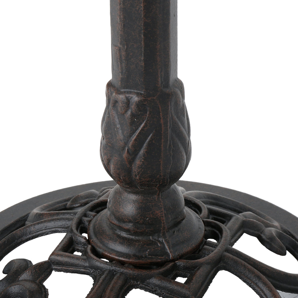 Ruffle Outdoor Aluminum and Iron Bird Bath