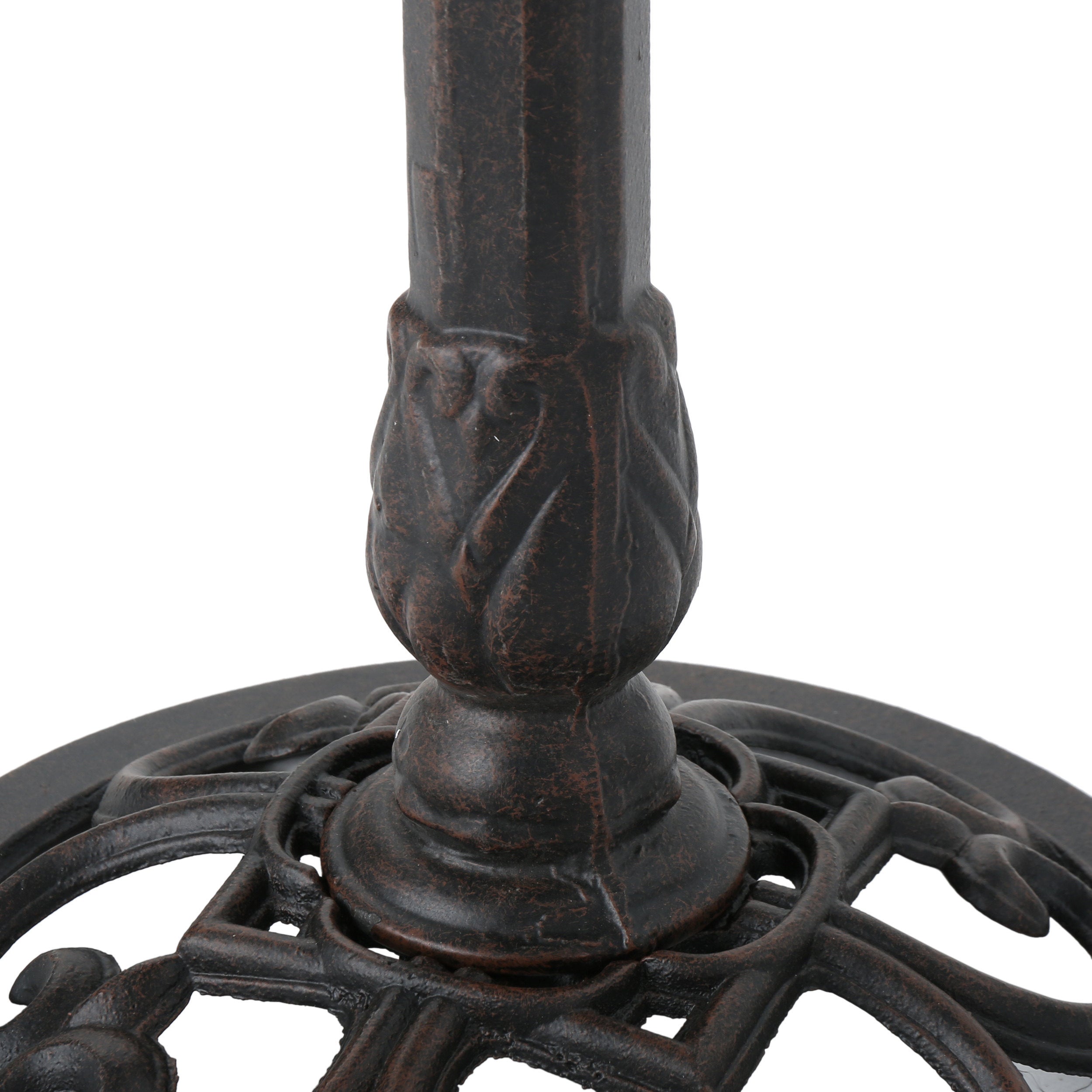 Ruffle Outdoor Aluminum and Iron Bird Bath